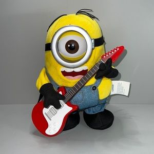 Minions Despicable Me animated toy guitar playing musical Rock n Roll Stuart.